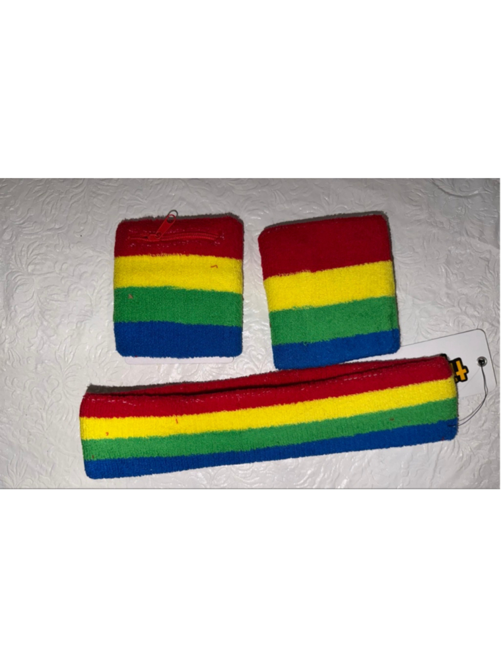Lot of 3 Tipsy Elves Trailblazer Rainbow Sweatband Bundle Pride LGBTQ Festival